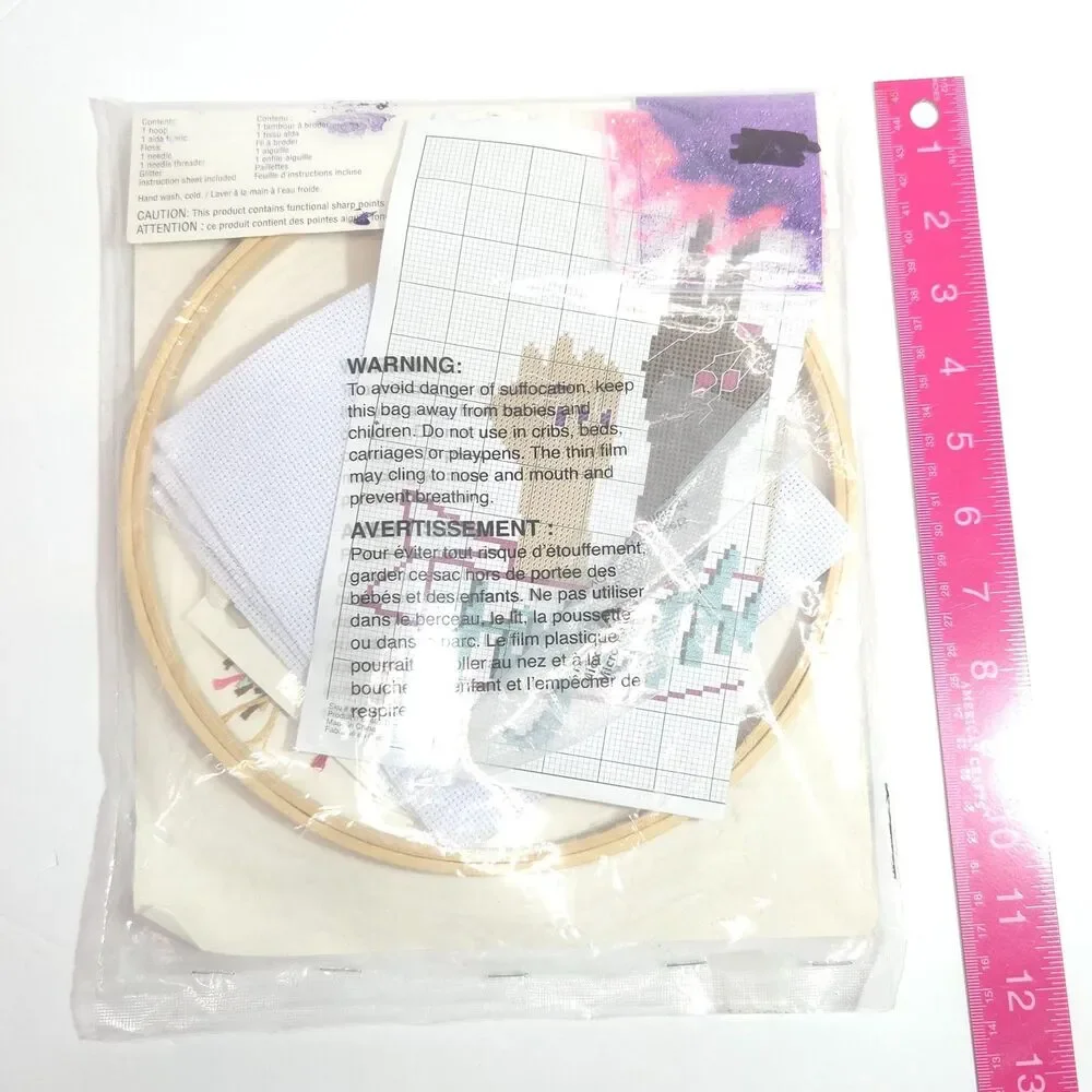 She Inspires Us Cross Stitch Kit Together Embroidery Hoop 9 Inch
